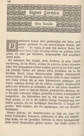 Signor Formica Eine Novelle