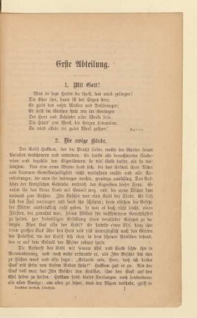 Erste Abteilung