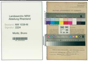 Entnazifizierung Bruno Moritz , geb. 22.09.1913 (Bankbeamter)