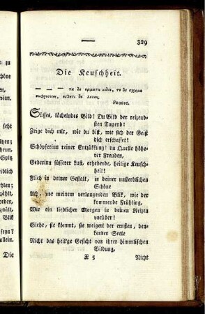 Die Keuschheit.