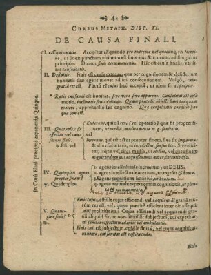 Cursus Metaph. Disp. XI. De Causa Finali.