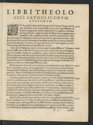 Libri Theologici Catholicorum Auctorum.