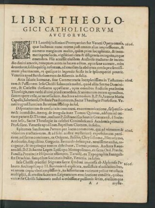 Libri Theologici Catholicorum Auctorum.