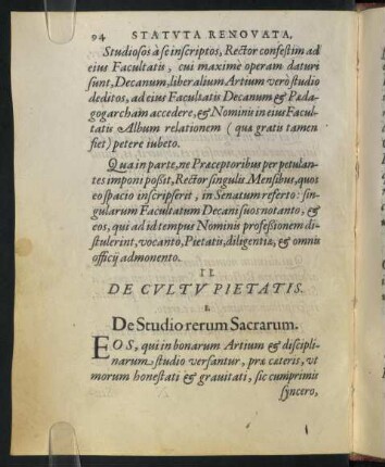 1. De Studio rerum Sacrarum.
