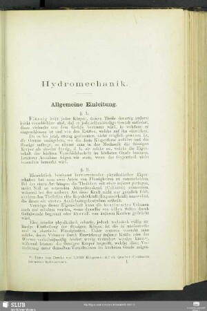 Hydromechanik.