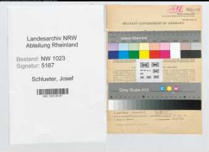 Entnazifizierung Josef Schlueter , geb. 12.06.1901 (Referent)