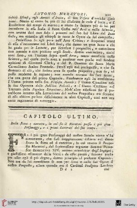 Capitolo ultimo