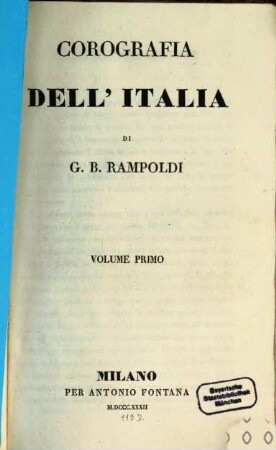 Corografia dell'Italia, 1