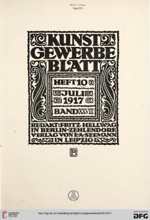 Heft 10 (Juli 1917)