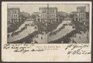 Ansichtskarte "Das Hallesche Thor", Parade