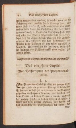 Das vierzehnte Capitel. Von Verfertigung des Proportionalzirkels