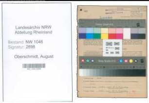 Entnazifizierung August Oberschmidt , geb. 03.10.1914 (Tischler)