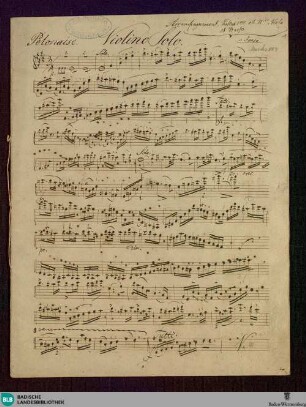 Polonaises - Don Mus.Ms. 805 : vl, strings; E