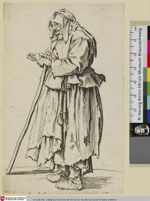 [Die Alte mit der geöffneten Hand; La Mendiante venant de recevoir la charité]
