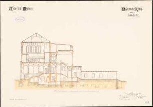 Medizinische Klinik der Philipps-Universität Marburg: Querschnitt 1:100