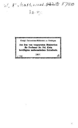 The Doctrine of Germs, or the Integration of Certain Partial Differential Equations which occur in Mathematical Physics