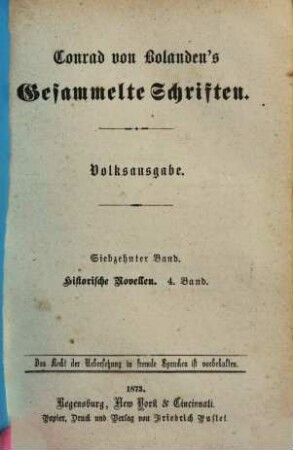 Historische Novellen über Friedrich II. von Preußen und seine Zeit, 4. Die Freidenker