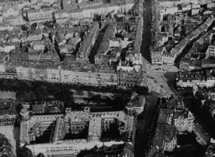 Kurländer Palais, Pirnaischer Platz, Landhaus (Szene aus dem Dokumentarfilm "Flugbetrieb auf dem Flugplatz Dresden-Kaditz")
