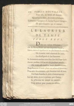 Le Laurier De Tempe. Fable XXVI.