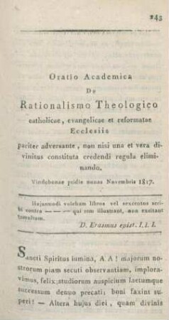 243-290 Oratio academica de rationalismo theologico
