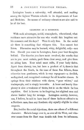 Lexington as a Residence