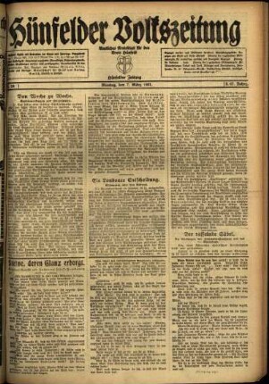 Ausgabe vom Montag, den 07. März 1921.
