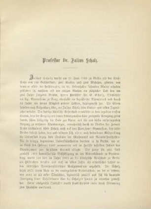 Professor Dr. Julius Scholz