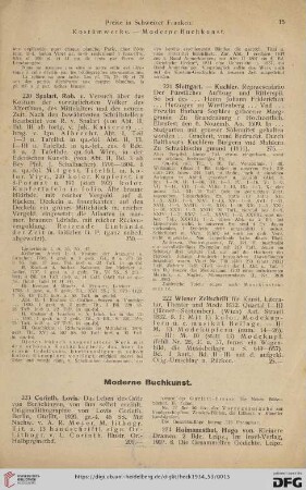 Moderne Buchkunst (Nr. 223-237)