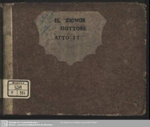 Il Signor dottore. Excerpts - Mus.3269-F-502 : V (7), orch, bc