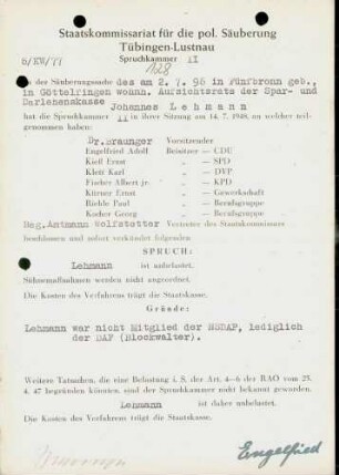 Lehmann, Johannes