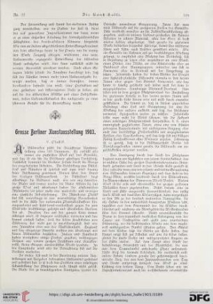 Grosse Berliner Kunstausstellung 1903