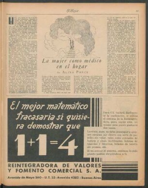 La mujer como médico en el hogar