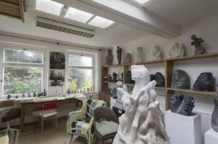 Atelier des Bildhauers Horst Weiße (1919-1993) vor der Auflösung, Bautzen, Spittelwiesenweg 71