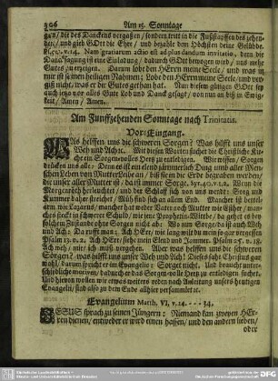 Am Funffzehenden Sonntage nach Trinitatis