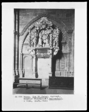 Wandgrabmal des Bischofs Theoderich von Bettendorf (+ 1580)