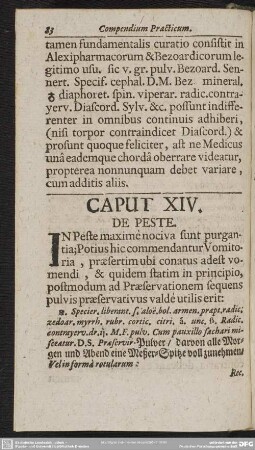 Caput XIV. De Peste