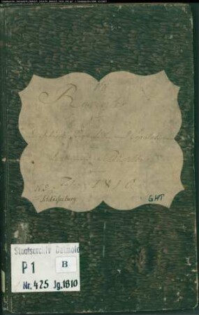 Zivilstandsregister der evangelischen Gemeinde Schlüsselburg, Kreis Minden (GHT 1810). (Gemeinde: Evangelische Gemeinde Schlüsselburg)