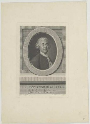 Bildnis des Iohann Conrad Wittwer