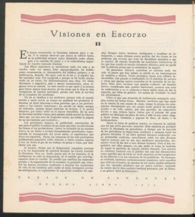 Visiones en Escorzo