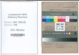 Entnazifizierung Nikolaus Eich , geb. 22.05.1890 (Arbeiter)