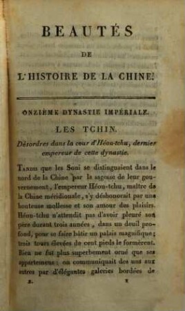 Beautés de l'histoire de la Chine, du Japon et des Tartares : Orné de 12 planches en taille-douce, 2. - 480 S. : 7 Ill.