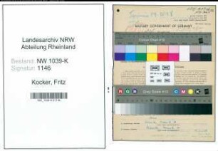 Entnazifizierung Fritz Kocker , geb. 04.03.1909 (Musiklehrer)