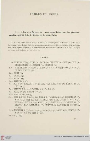 Tables et Index