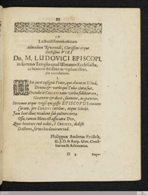 Epithalamia / Epicedia