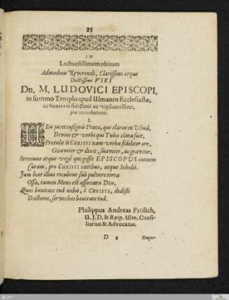 Epithalamia / Epicedia