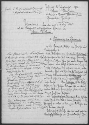 Nordheim: Pfarrbericht 1933