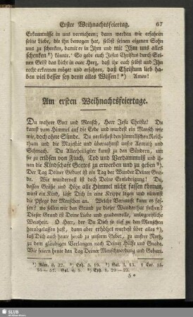 Am ersten Weihnachtsfeiertage