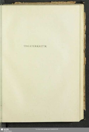 Theaterkritik