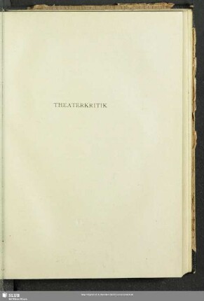 Theaterkritik