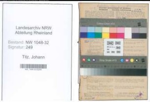 Entnazifizierung Johann Titz , geb. 16.08.1899 (Beamter)